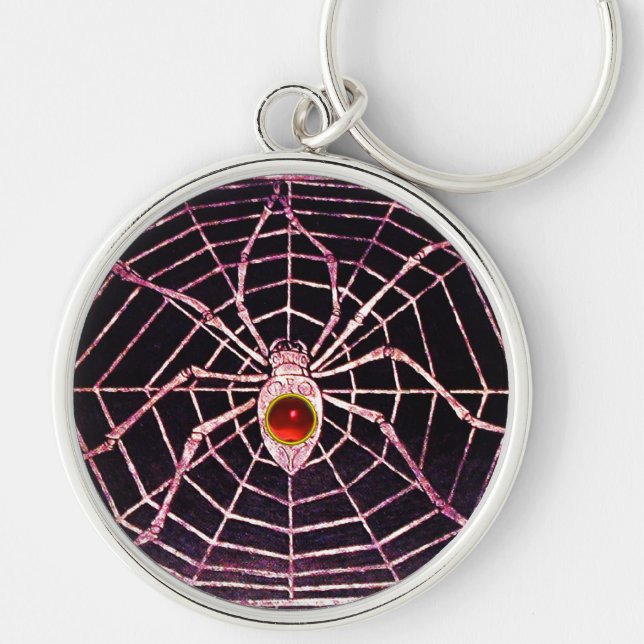 Chaveiro SPIDER E WEB Red Ruby Black (Frente)