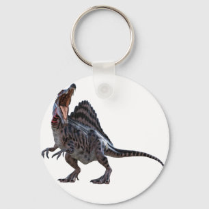 Chaveiro Spinosaurus que Squatting e que olha à esquerda
