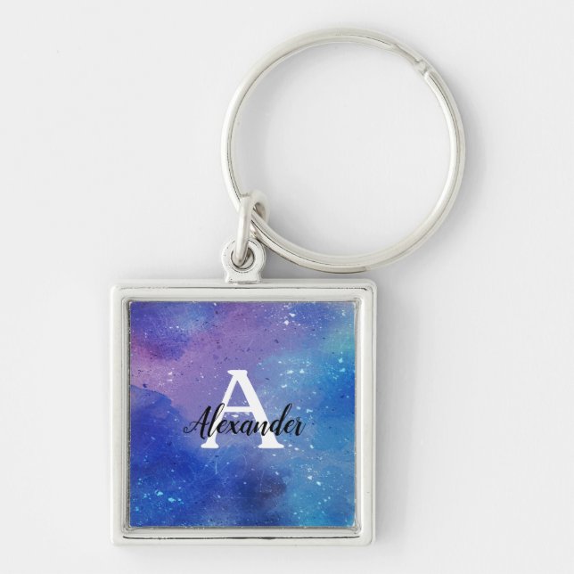 Chaveiro Splash de Pintor de Aquarela Personalizado (Frente)