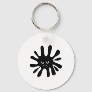 Chaveiro Splatter preto irritado