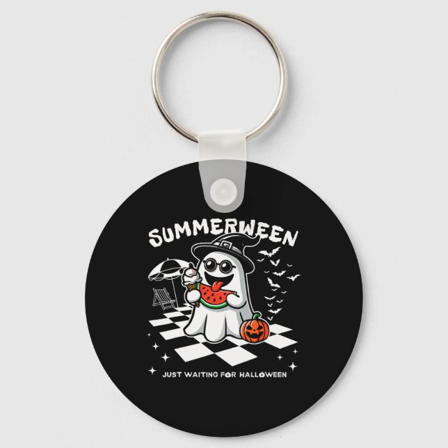 Chaveiro Spookeen Halloween Summer Vibes Pumpkin Ghost Tee (Frente)