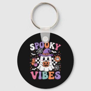 Chaveiro Spookes Vibes Ghost Retro Groovy Halloween Kids Gi