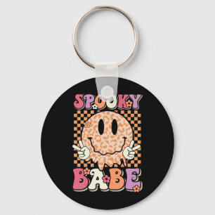Chaveiro Spooky Bybe Groovy Halloween Leopard Sorri Face Ch