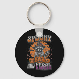 Chaveiro Spooky E Feral Groovy Para Raccoon Lovers Raccoon