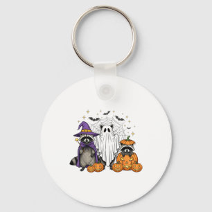 Chaveiro Spooky E Feral Halloween Raccoon, Bruxa Fantasma T