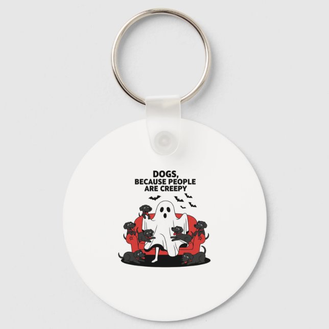 Chaveiro Spooky Halloween Dog Spooky Ghost 23 (Frente)