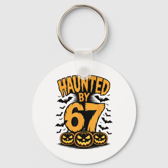 Chaveiro Spooky Haunted Haunted 67 Meme Six Seven 6-7 Funny (Frente)