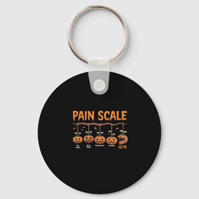 Chaveiro Spooky Pumpkin Pain Scale Trauma Nurse Triage Hall (Frente)