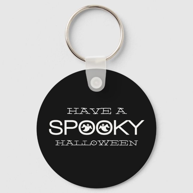 Chaveiro Spooky Typography Halloween Keychain (Frente)