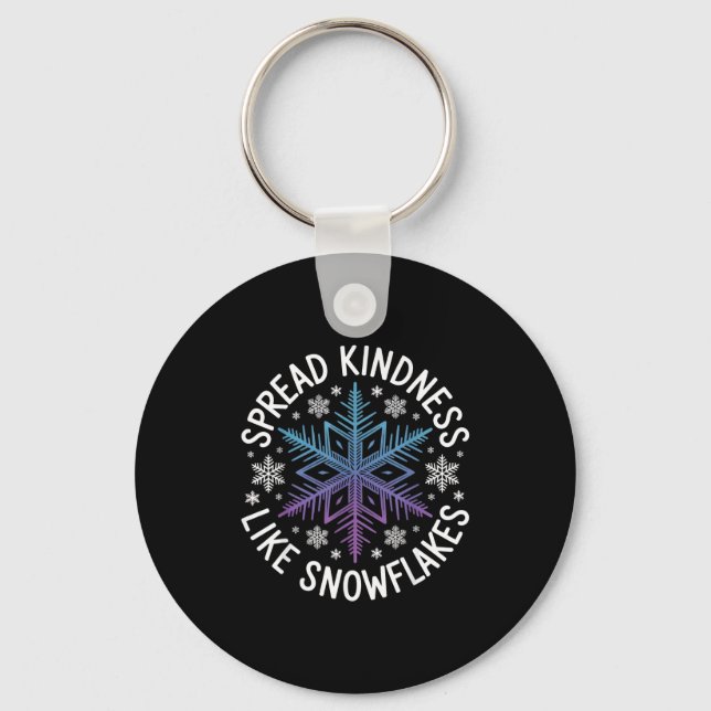 Chaveiro Spread Kindness Like Snowflakes Insrational Winter (Frente)