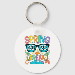 Chaveiro Spring Break Squad Crew Vintage 2025 Beach Palm Fa