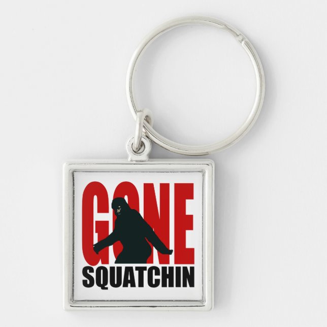 Chaveiro Squatchin ido (vermelho & preto) (Frente)