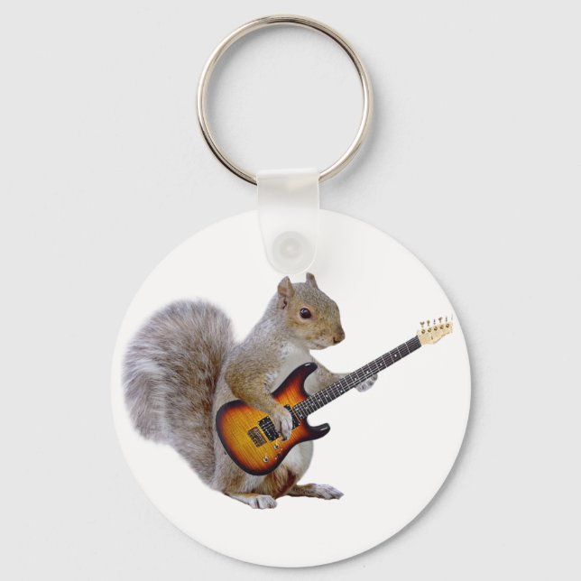 Chaveiro Squirrel Playing Guitar (Frente)