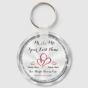 Chaveiro Sr. e Sra. Casamento Único Favorece os Convidados