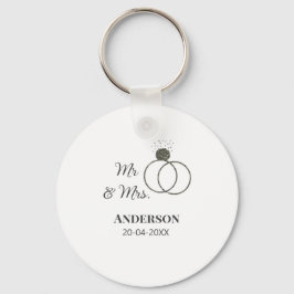 Chaveiro Sr. & Sra. adicionar nome da família data ano casa