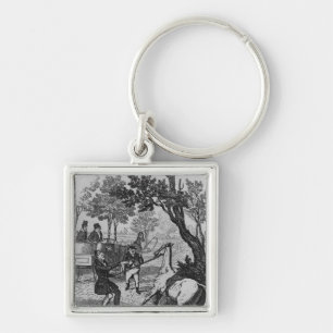 Chaveiro Sr. Winkle e Sr. Pickwick que tenta controlar