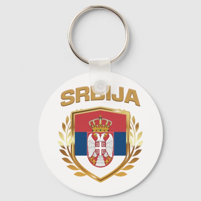 Chaveiro Srbija Flag Shield Sérvia (Frente)