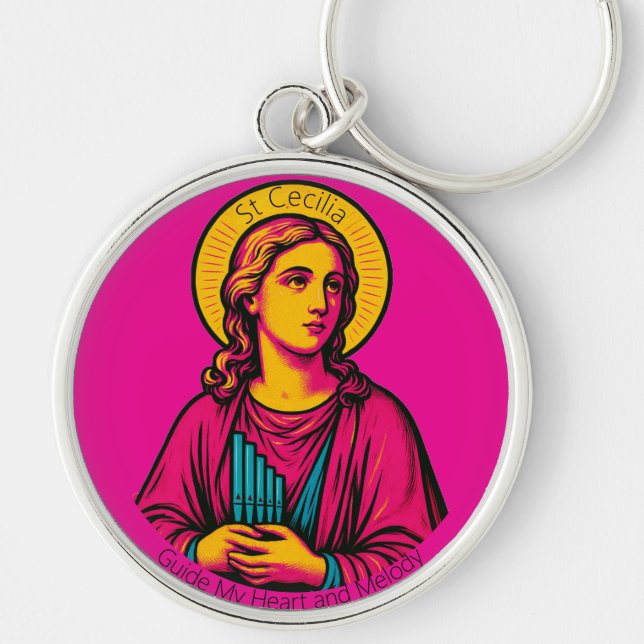 Chaveiro St Cecilia Pop Art Keyring (Frente)
