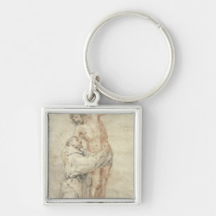 Chaveiro St Francis que rejeita o mundo e o abraço