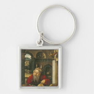 Chaveiro St Jerome em seu estudo