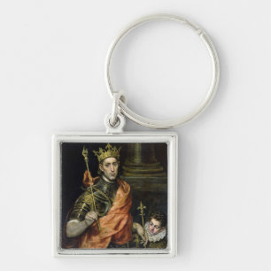 Chaveiro St Louis e sua página, c.1585-90