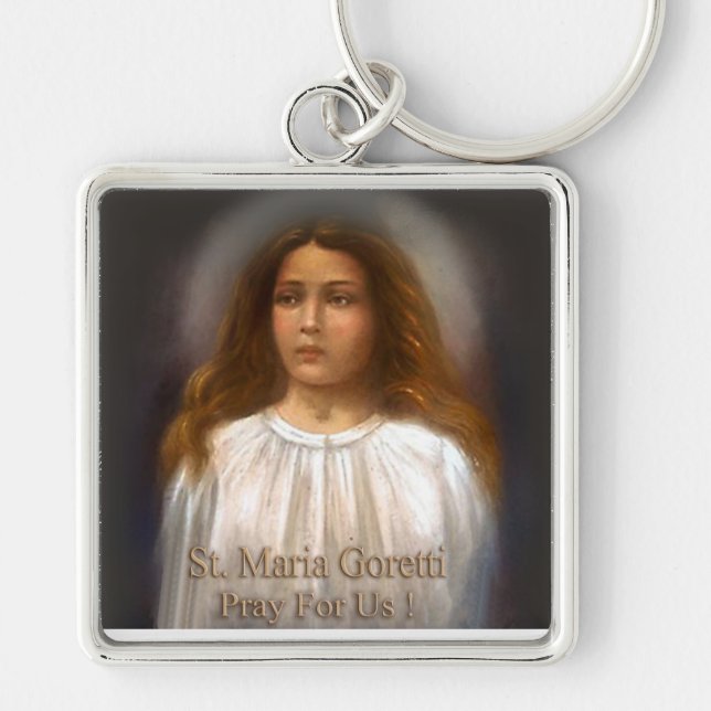 Chaveiro St. Maria Goretti, mártir para a pureza, (Frente)