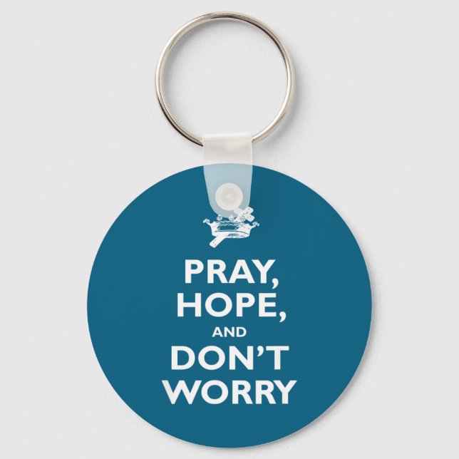 Chaveiro St Padre O Pray Hope And Dont Worry Catholic S  (Frente)