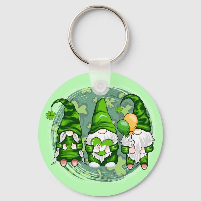 Chaveiro St. Patrick's Day Gnomes Shamrock Gnomes-54989 (Frente)