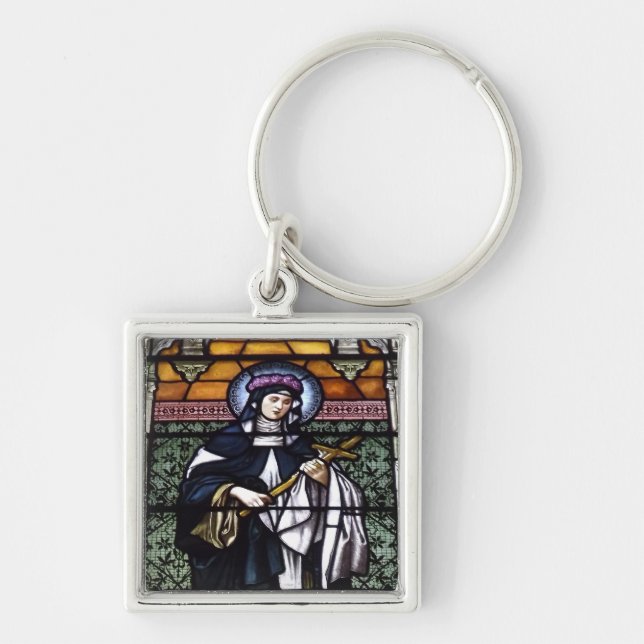 Chaveiro St. Rosa de Lima - pray para a janela de vidro (Frente)