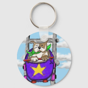 Chaveiro Staffie sorri - ROLLER COASTER - o anel chave