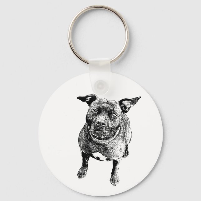 Chaveiro Staffordshire Bull Terrier art (Frente)