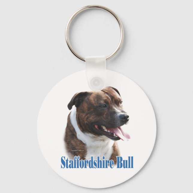 Chaveiro Staffordshire Bull Terrier Name (Frente)