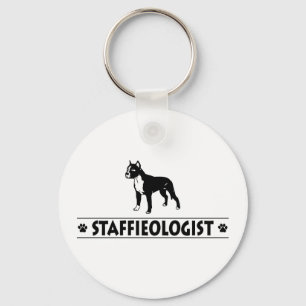 Chaveiro Staffordshire cómico bull terrier