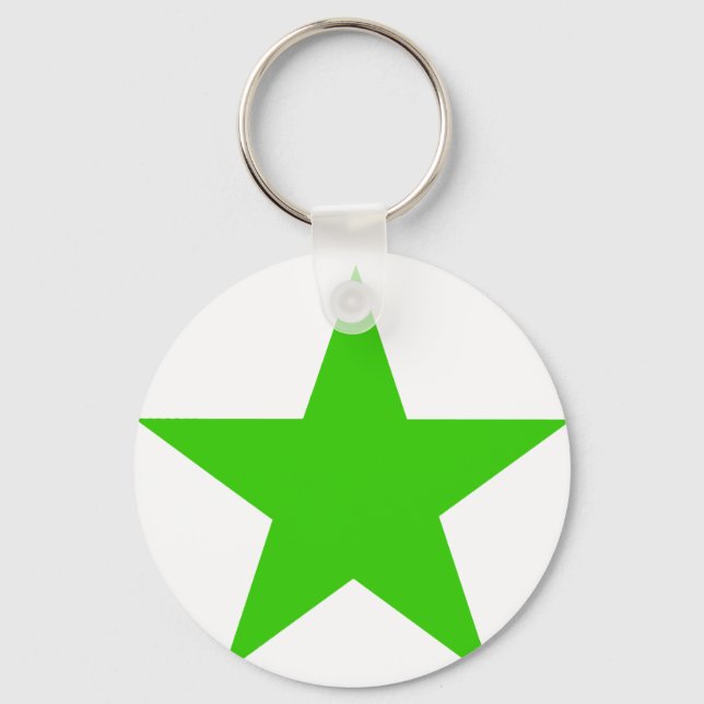 Chaveiro Star Green O MUSEUM Zazzle dá presentes (Frente)