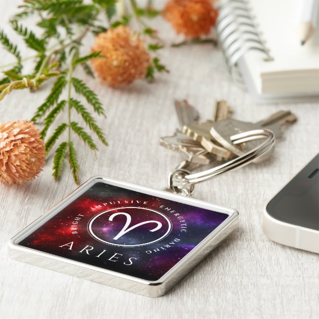 Chaveiro Starfield Aries Ram Western Zodiac (Lateral)