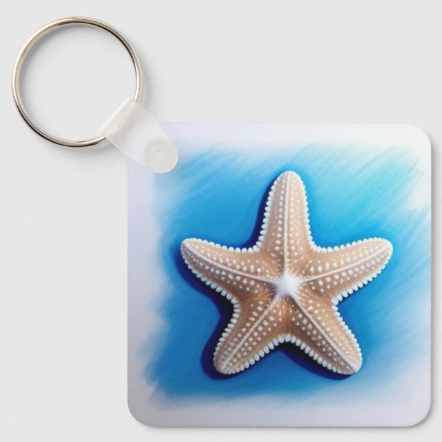 Chaveiro Starfish Crayon Drawing (Frente)