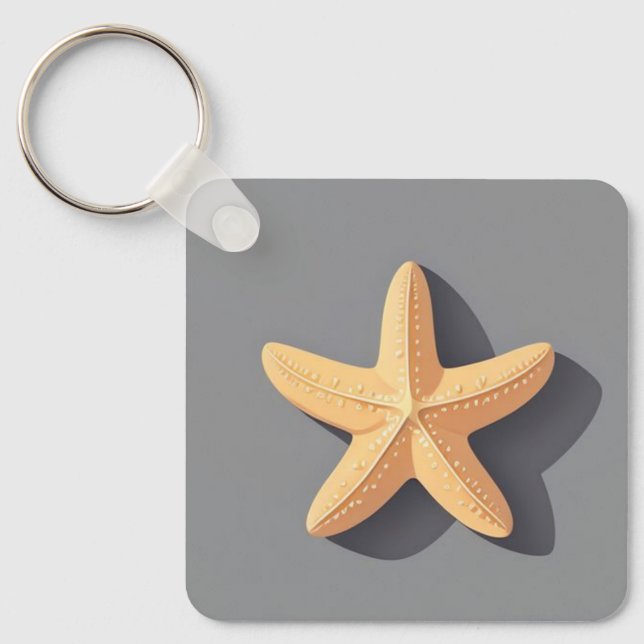 Chaveiro Starfish e sua sombra (Frente)