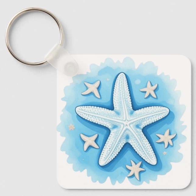 Chaveiro Starfish em azul (Frente)