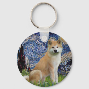 Chaveiro Starry Night - Akita Inu