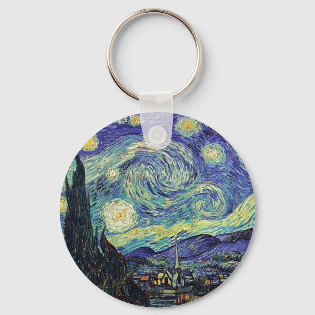 Chaveiro Starry Night por van Gogh (Frente)