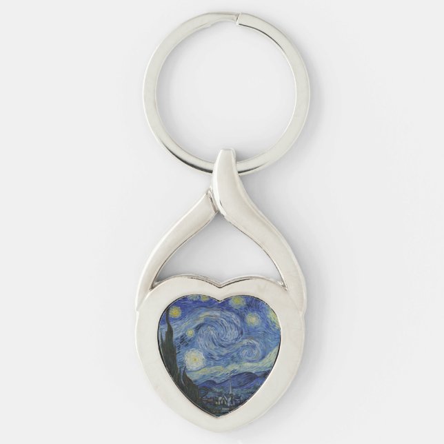 Chaveiro Starry Night por Vincent Van Gogh (Frente)