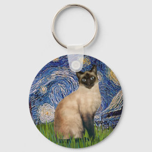 Chaveiro Starry Night - Seal Point Siamese cat