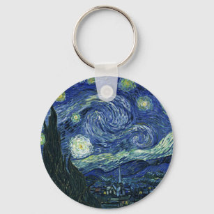 Chaveiro Starry Night Vincent van Gogh Vintage Pintura