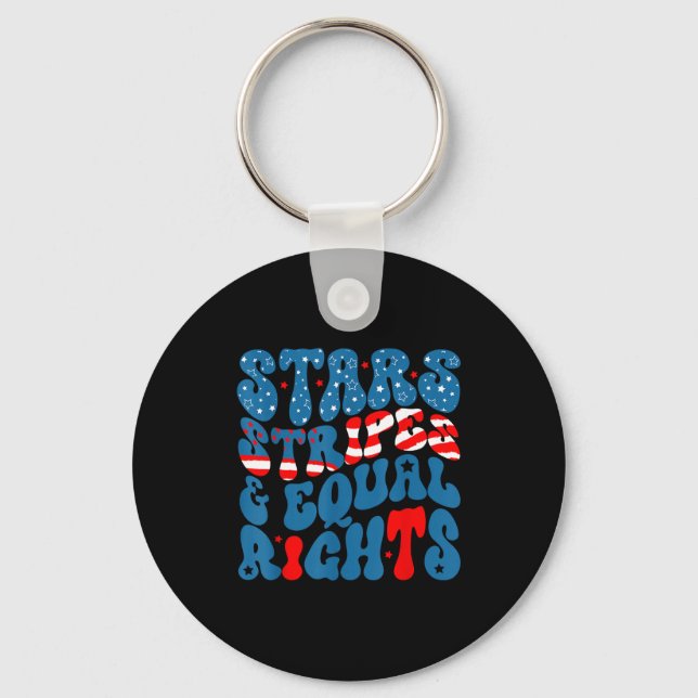 Chaveiro Stars stripes and equal rights 4th of july women's (Frente)