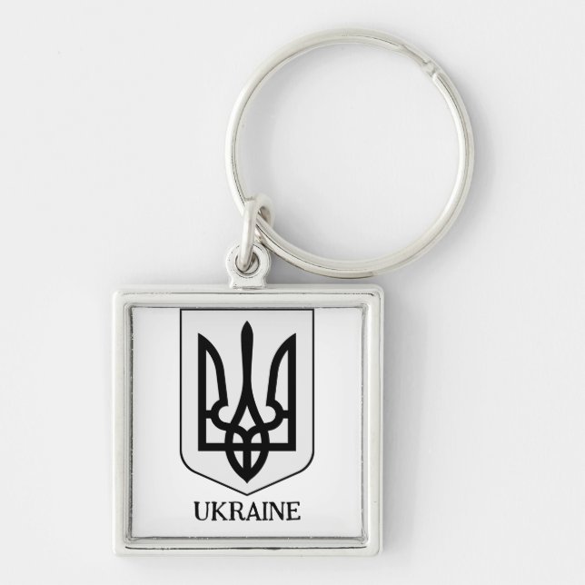 Chaveiro State Coat of Arms of Ukraine Minimalist Art (Frente)