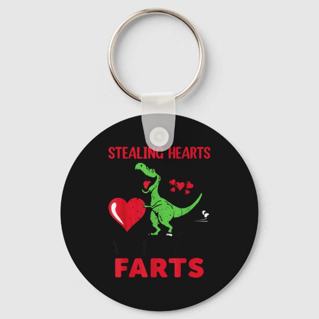 Chaveiro Stealing Hearts And Blasting Farts T Rex Cute Todd (Frente)