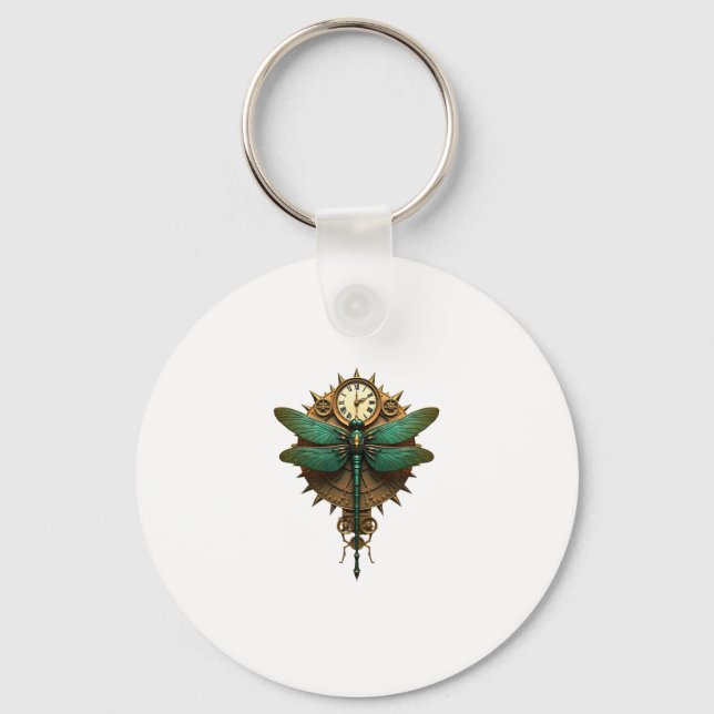 Chaveiro Steampunk Dragonfly Victorian Art Mechanical Steam (Frente)