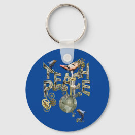 Chaveiro Steampunk Teach peace T-Shirt Hat