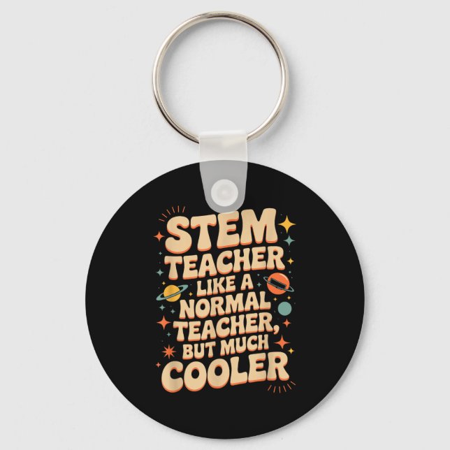 Chaveiro Stem Teacher Definition Funny Science Math Tech Te (Frente)