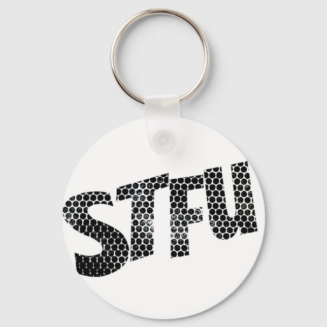 Chaveiro STFU key ring ( Black & White ) (Frente)
